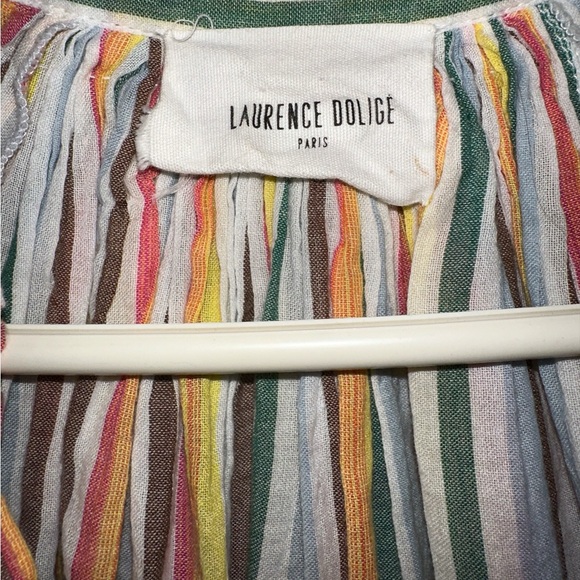 Laurence Dolige Multicolor Lightweight Striped Dress with Drawstring Waist 1X - Picture 3 of 4